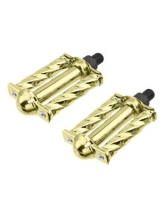 Mini Square Twisted Pedals 1/2 Gold.